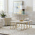 EVERMORE WHITE MARBLE TOP COFFEE TABLE