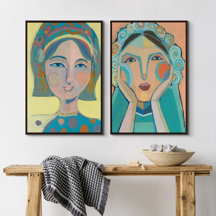 "FACES OF BEAUTY I" CANVAS ART