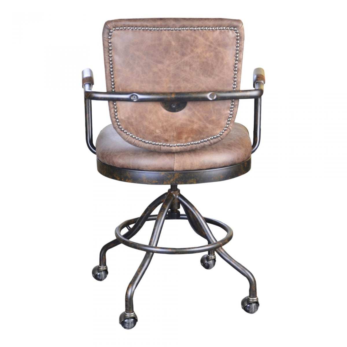 FOSTER DESK CHAIR SOFT BROWN LEATHER The Design Tap