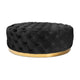 GARBO BLACK VELVET COCKTAIL OTTOMAN