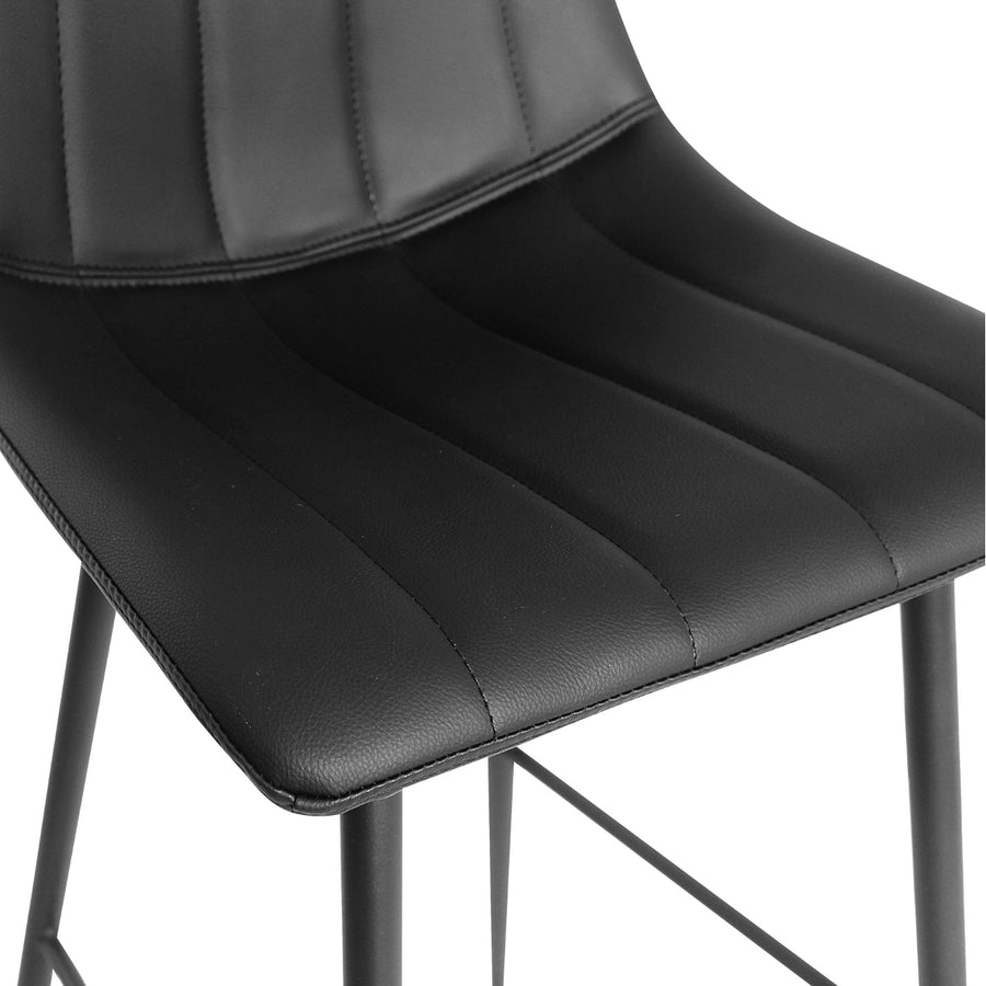 GLOVE BAR STOOL: BLACK | SET OF 2