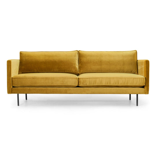 ALBIE MUSTARD VELVET SOFA