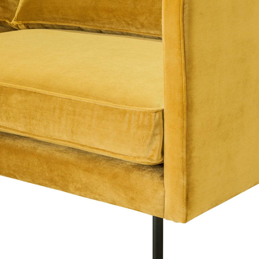 ALBIE MUSTARD VELVET SOFA