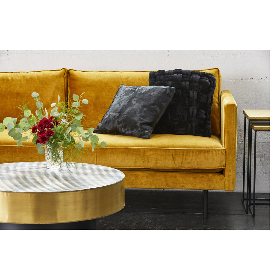 ALBIE MUSTARD VELVET SOFA