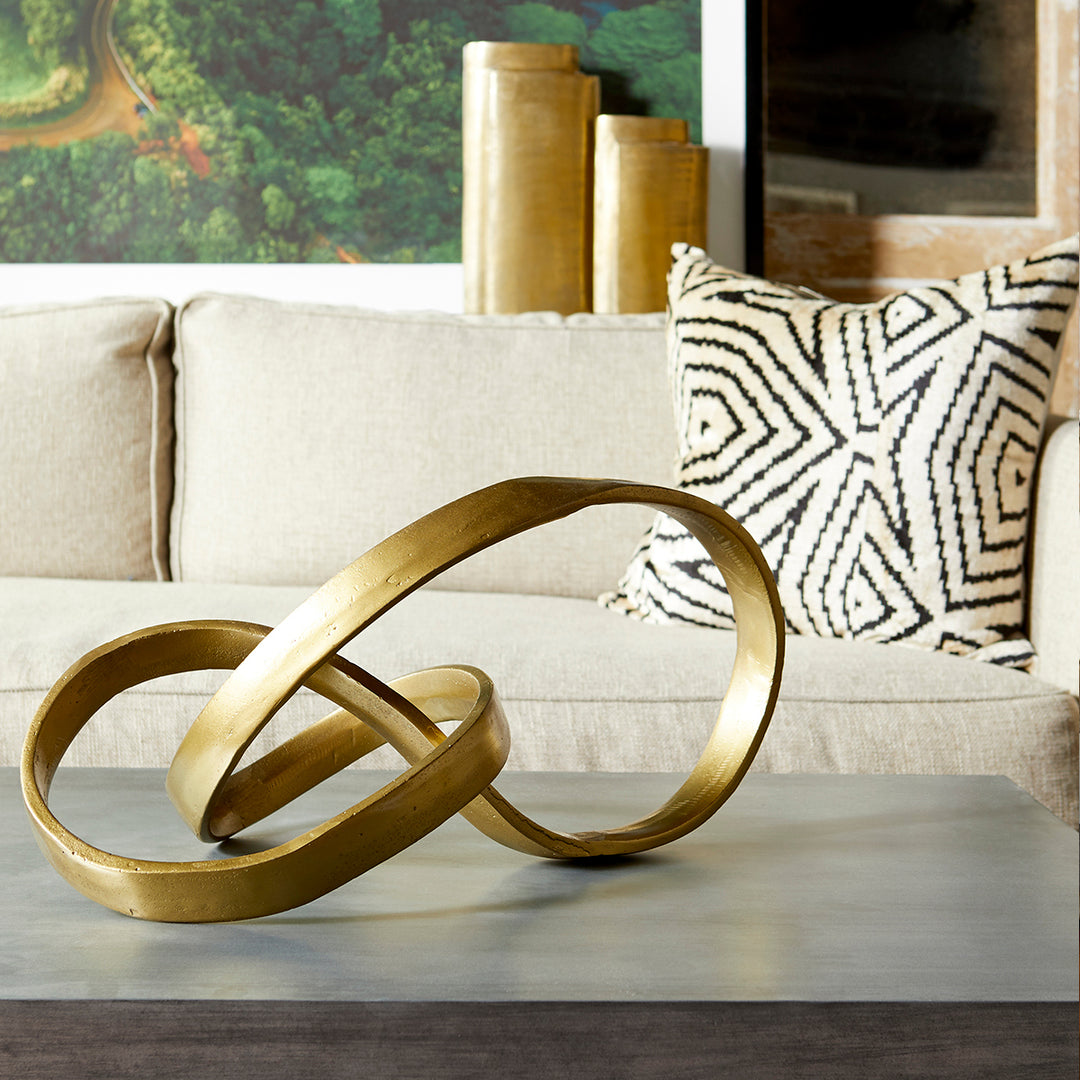 GOLD INFINITY TABLE SCULPTURE