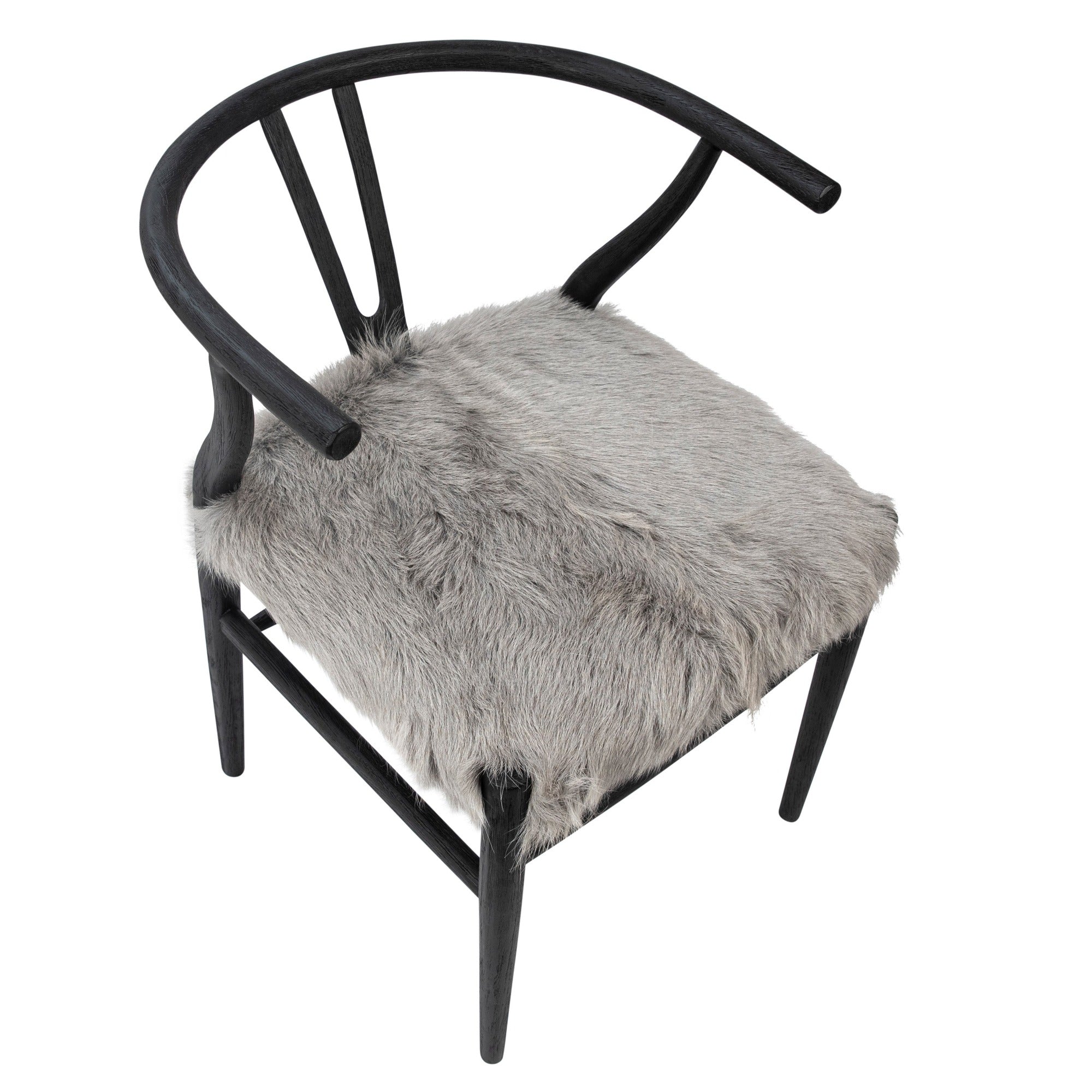 Wishbone chair with online fur