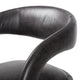 HAWKINS BLACK LEATHER DINING CHAIR