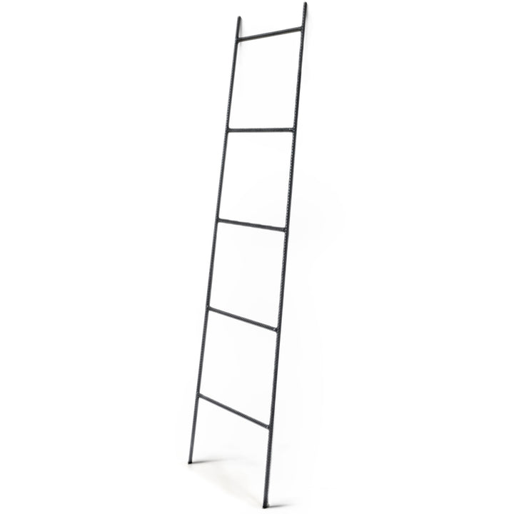 INDUSTRIAL IRON LEANING LADDER RACK