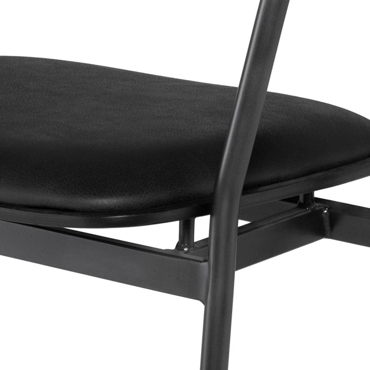 INDUSTRY BAR STOOL: RAVEN LEATHER
