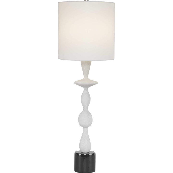 INVERSE BLACK + WHITE MARBLE TABLE LAMP