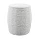 ISLAND PALM BRAIDED ACCENT STOOL: WHITE