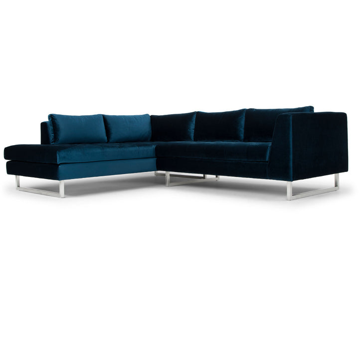 JANIS LEFT ARM FACING SECTIONAL MIDNIGHT BLUE VELOUR