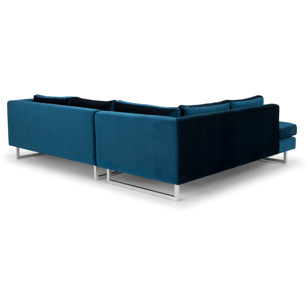 JANIS LEFT ARM FACING SECTIONAL MIDNIGHT BLUE VELOUR