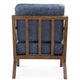 KAISO BLUE LEATHER ARM CHAIR