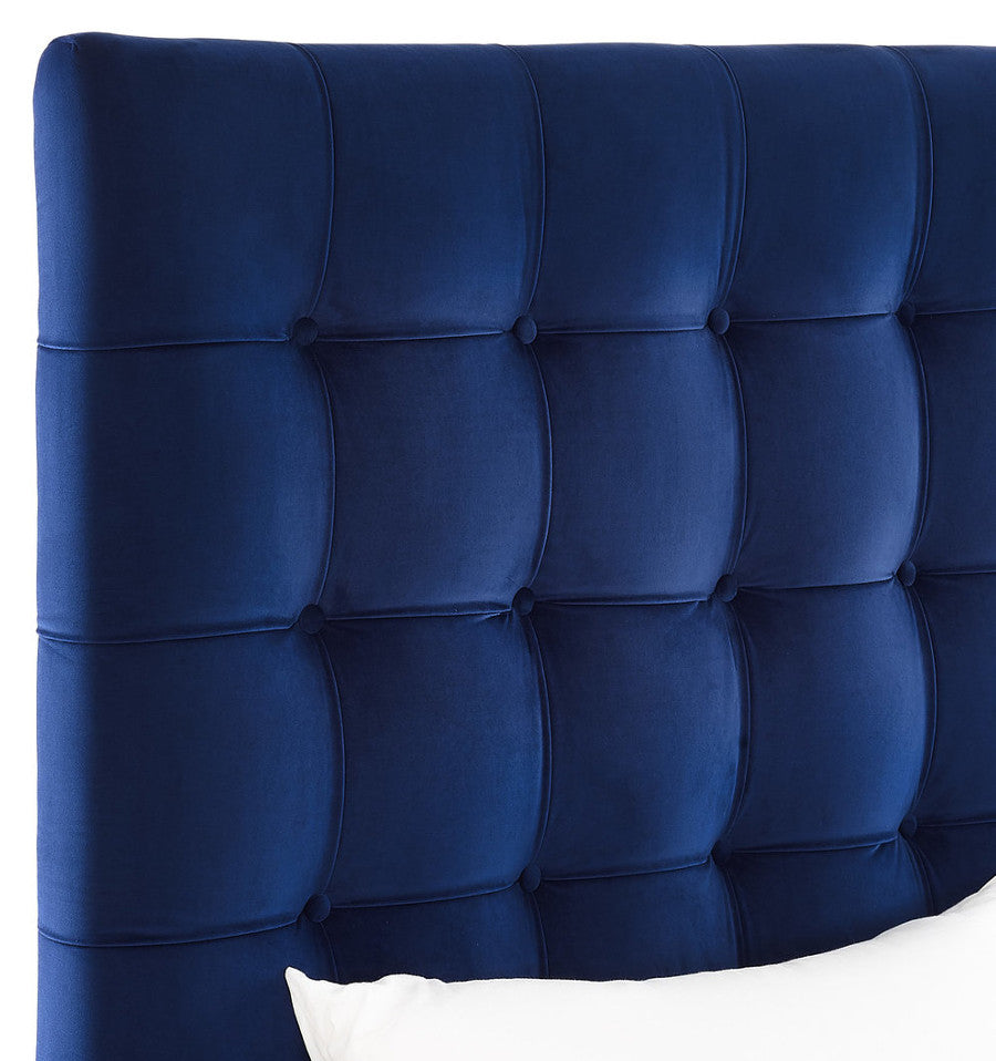 KEANE NAVY VELVET BED