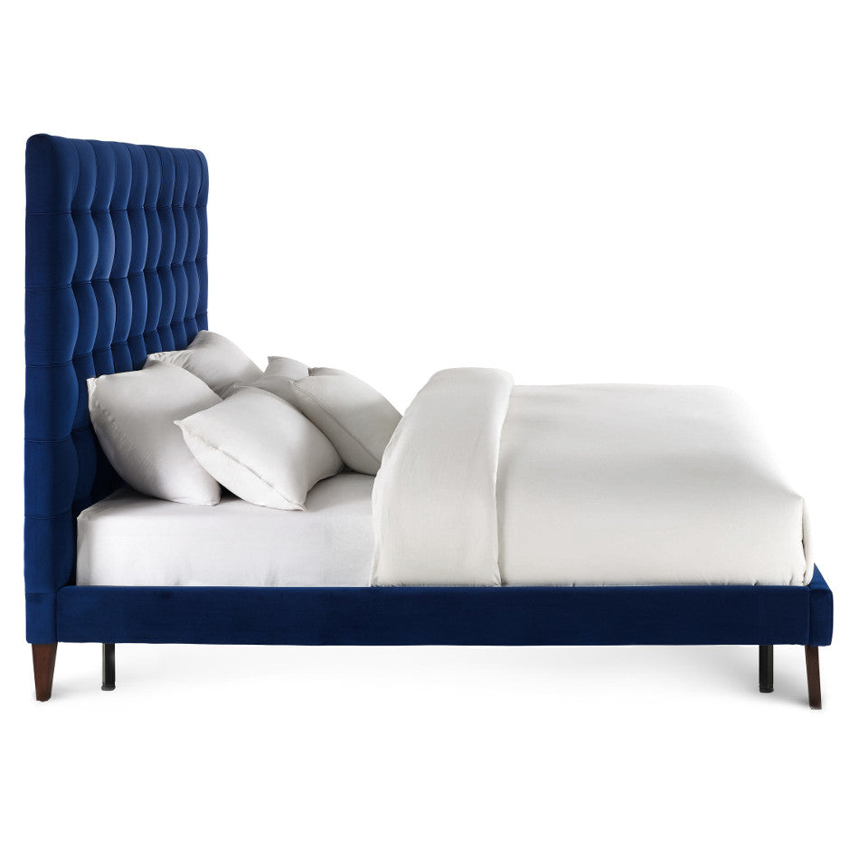 KEANE NAVY VELVET BED