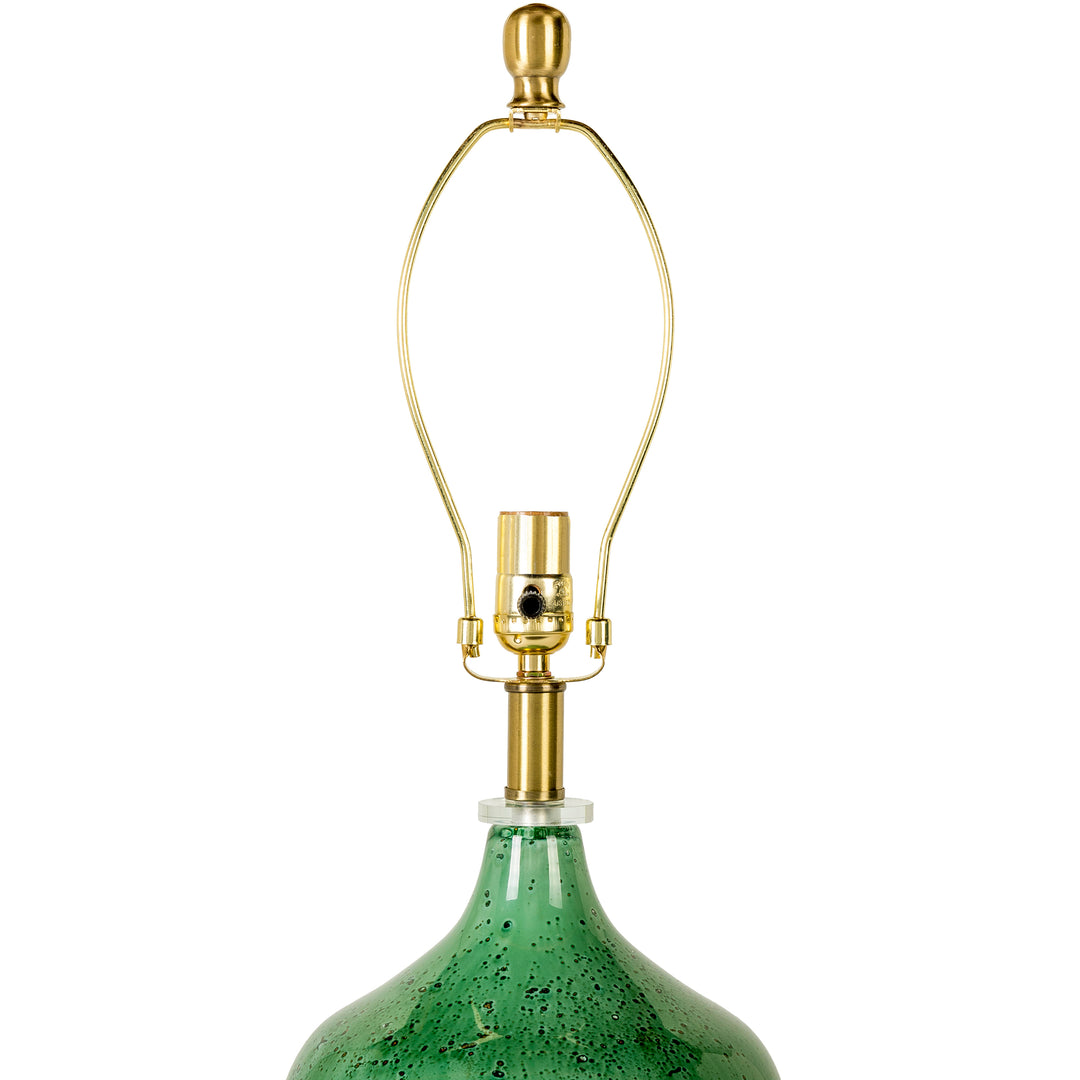 KELLEY GREEN GLASS TABLE LAMP