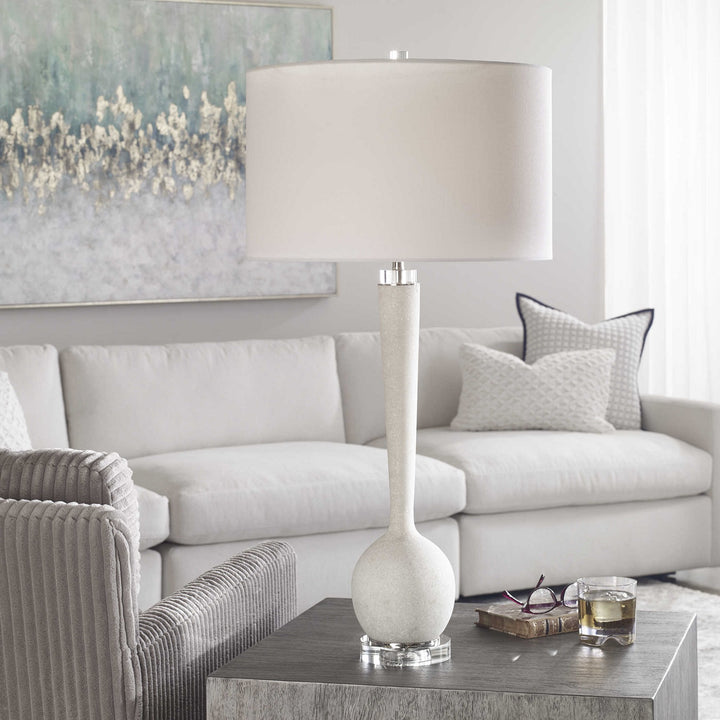 KENTLY WHITE MARBLE TABLE LAMP