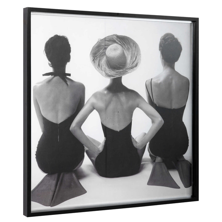 "LADIES' SWIMWEAR, 1959" GLASS FRAMED PRINT