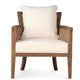 LILY NATURAL OAK + CANE PANEL CLUB CHAIR