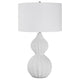 LISLE WHITE MARBLE TABLE LAMP
