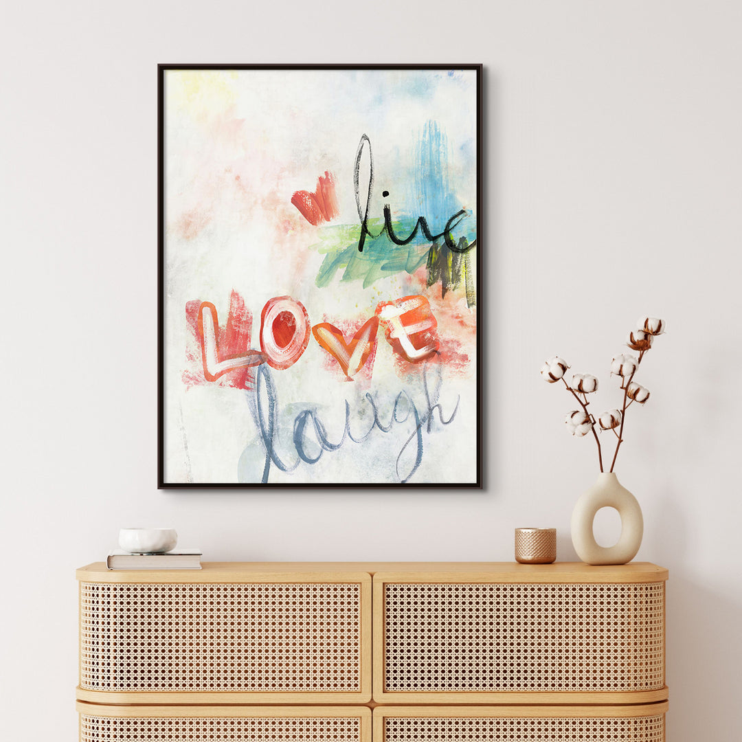 "LIVE, LOVE & LAUGH" CANVAS ART