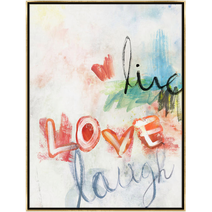 "LIVE, LOVE & LAUGH" CANVAS ART
