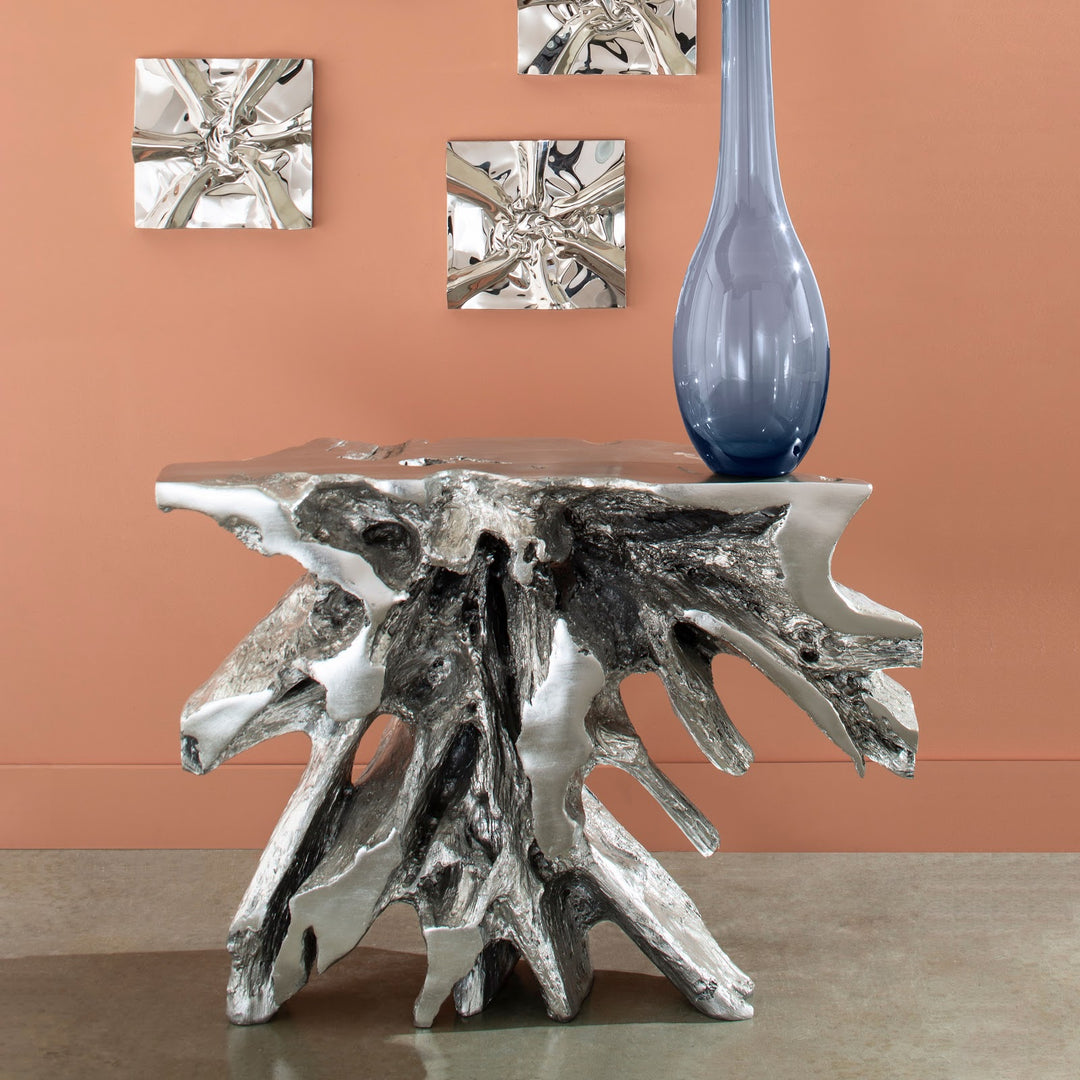 LUXE SILVER LEAF FREEFORM ROOT CONSOLE