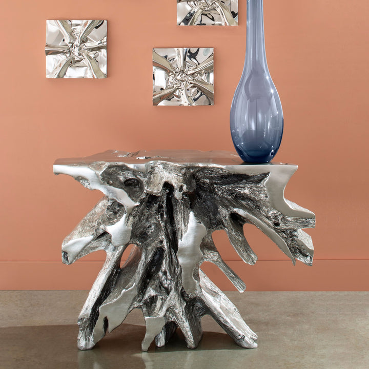 LUXE SILVER LEAF FREEFORM ROOT CONSOLE