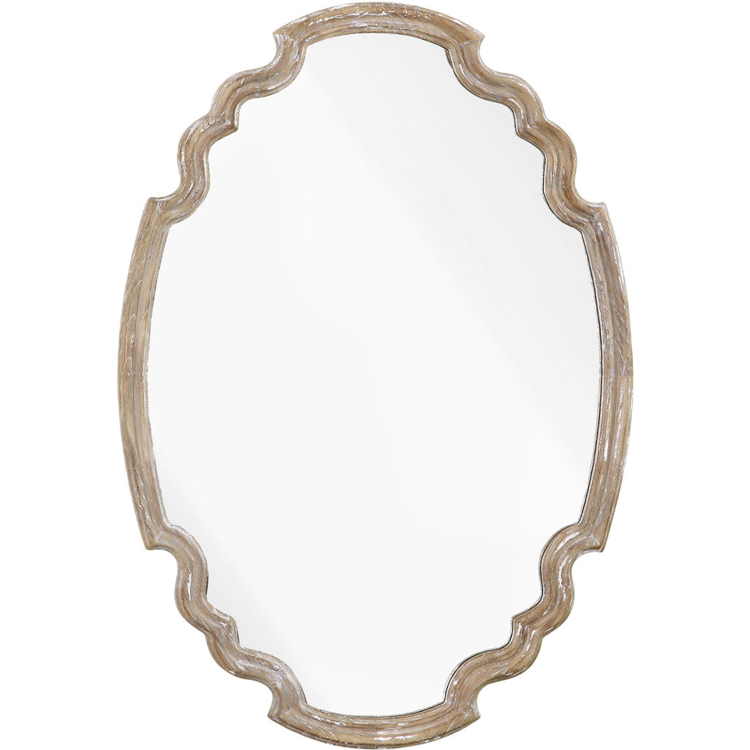 MADELEINE SHAPED OVAL MIRROR: NATURAL