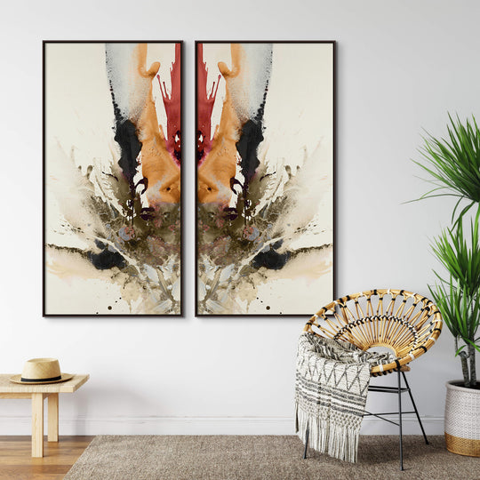 "MAGENTA TANGO" DIPTYCH CANVAS ART