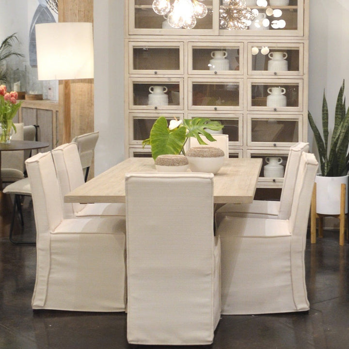 NIELSON SLIPCOVER DINING CHAIR: NATURAL WHITE