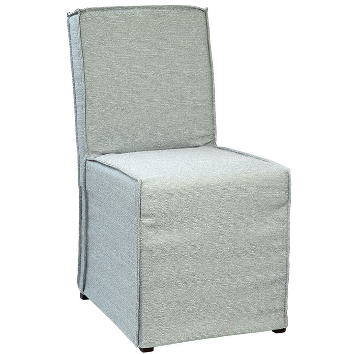 NIELSON SLIPCOVER DINING CHAIR: MINERAL BLUE