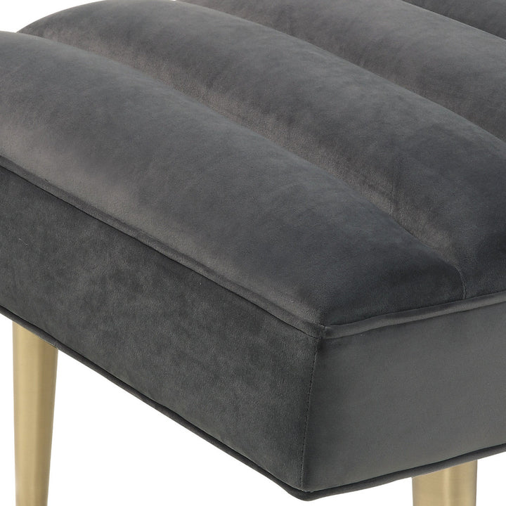 NOVA GREY VELVET BENCH