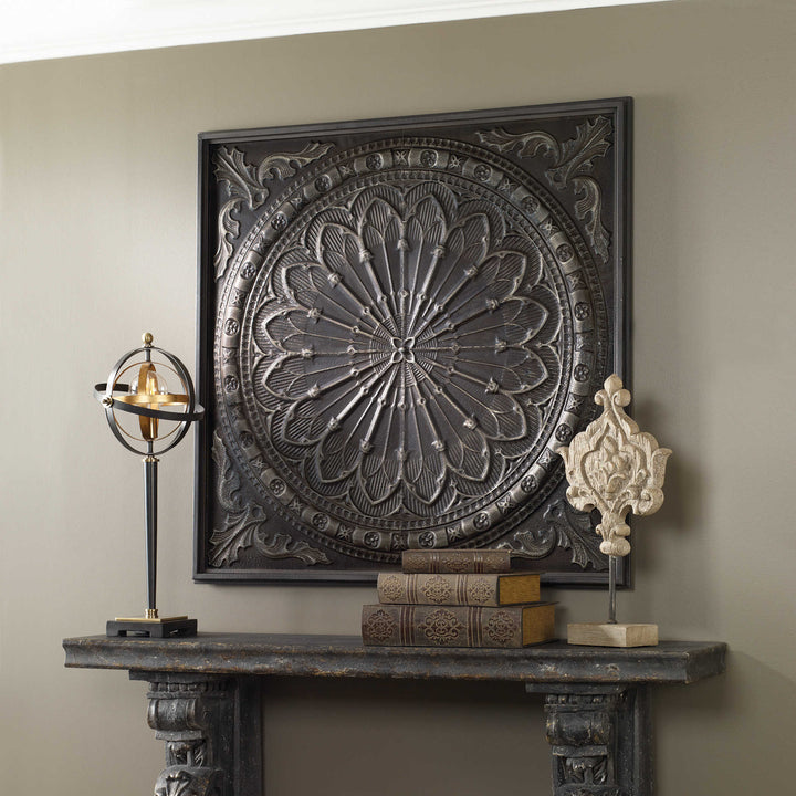 OCTAVIA EMBOSSED IRON WALL PANEL