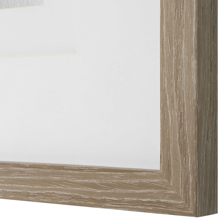 "OLIVE & BLUSH COLORBLOCK" GLASS FRAMED PRINTS | SET OF 2
