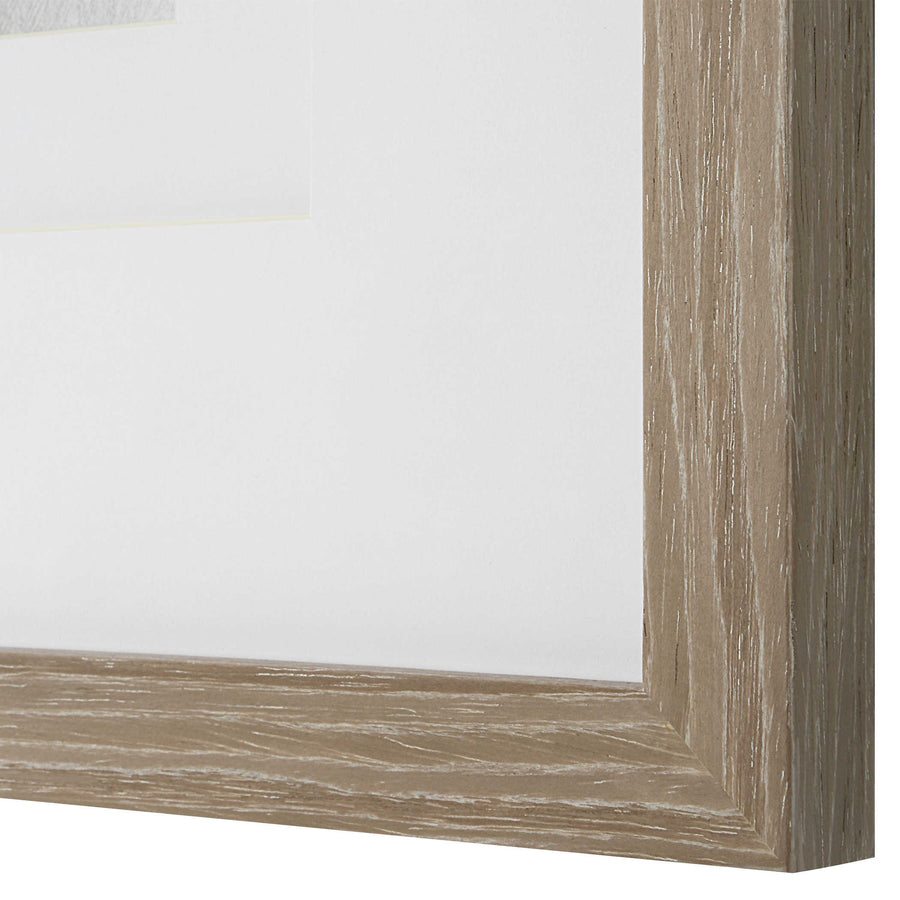"OLIVE & BLUSH COLORBLOCK" GLASS FRAMED PRINTS | SET OF 2