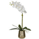 ORCHID BOTANICAL IN BRASS METAL POT
