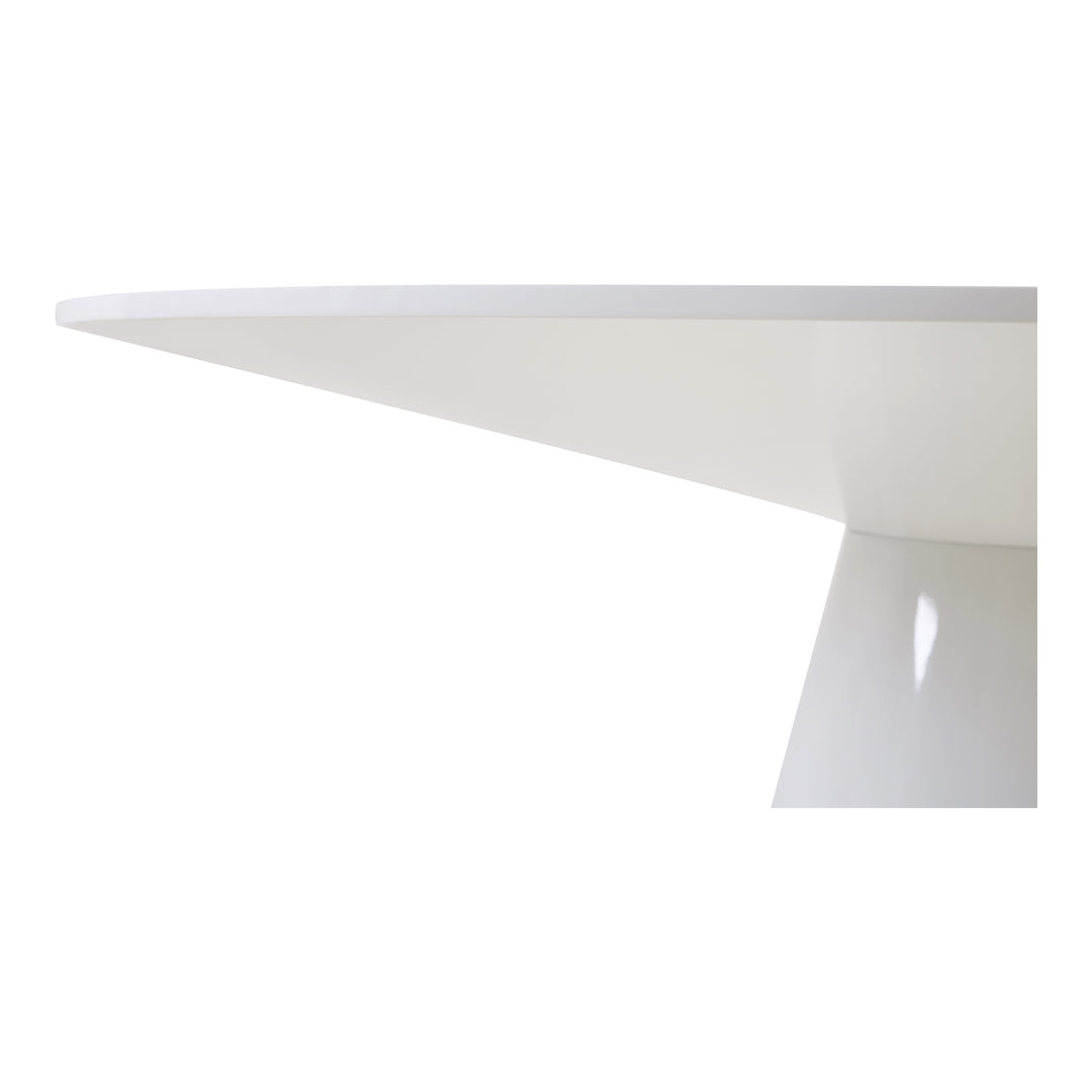 OTAGO GLOSS WHITE LACQUER ROUND DINING TABLE
