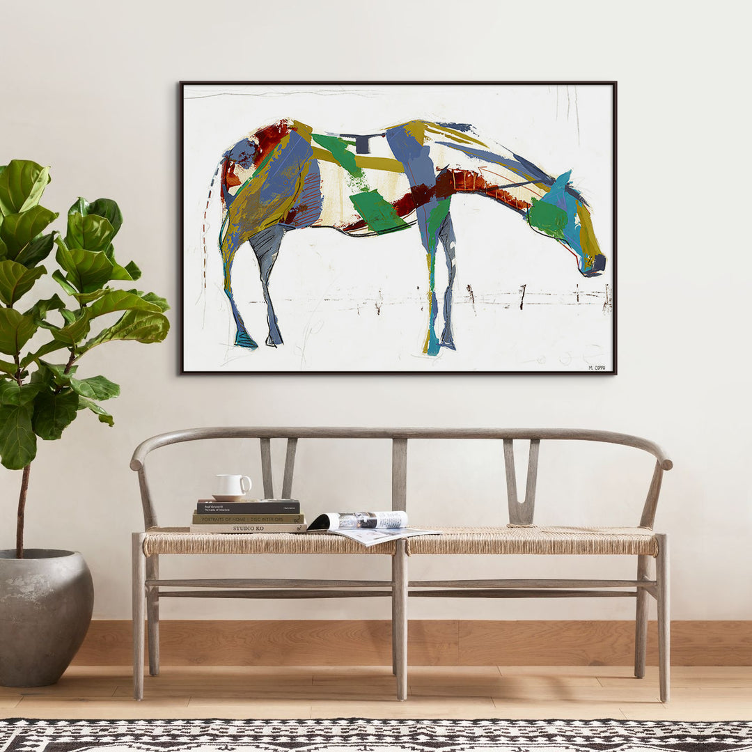 "PAINTED HORSE ALONE" CANVAS ART