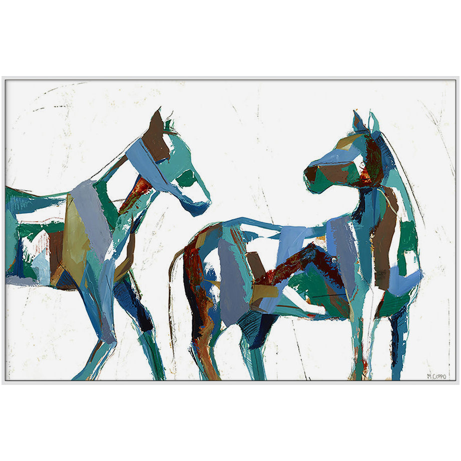 "PAINTED HORSES II" CANVAS ART