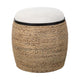 ISLAND PALM UPHOLSTERED ACCENT STOOL