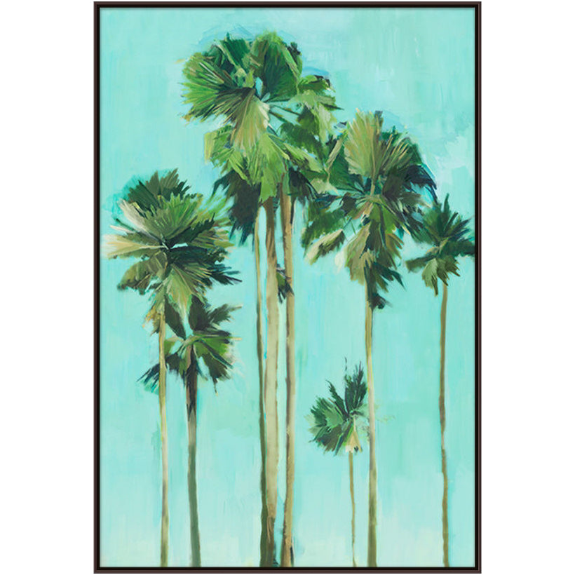 "PALM TREES IN SUMMER II" DIPTYCH CANVAS ART