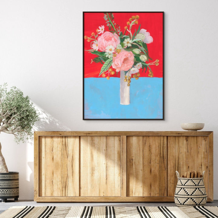 "PEONIES ON A SUMMER DAY" CANVAS ART