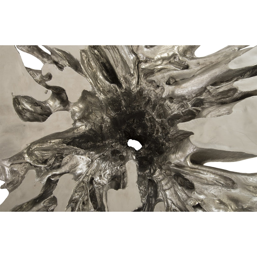 OTIS ROOT COFFEE TABLE GLASS SILVER LEAF