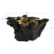 AGNES ROOT CAST COFFEE TABLE BLACK, GOLD LEAF