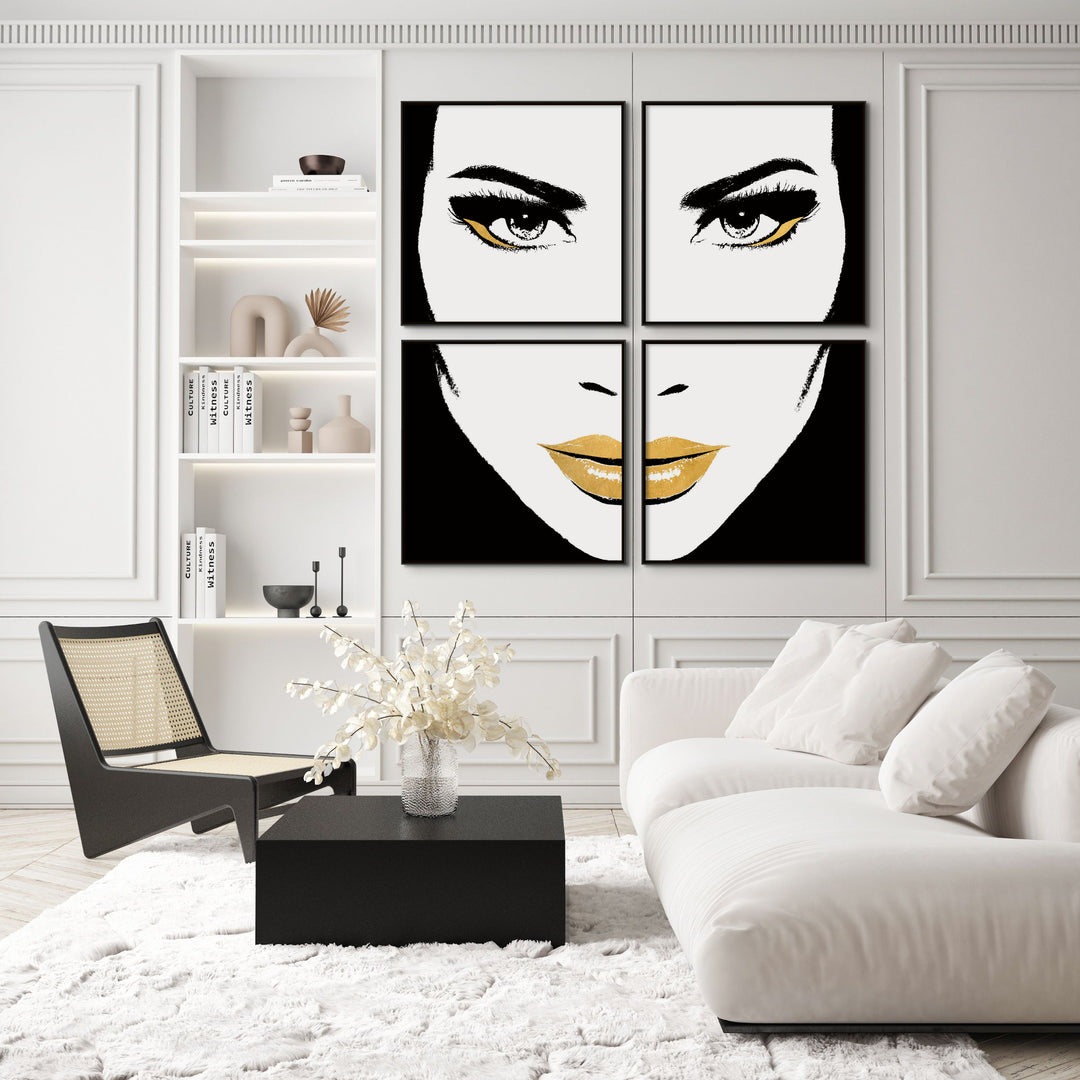 "PIECES OF ME" GOLD EMBELLISHED CANVAS ART SERIES
