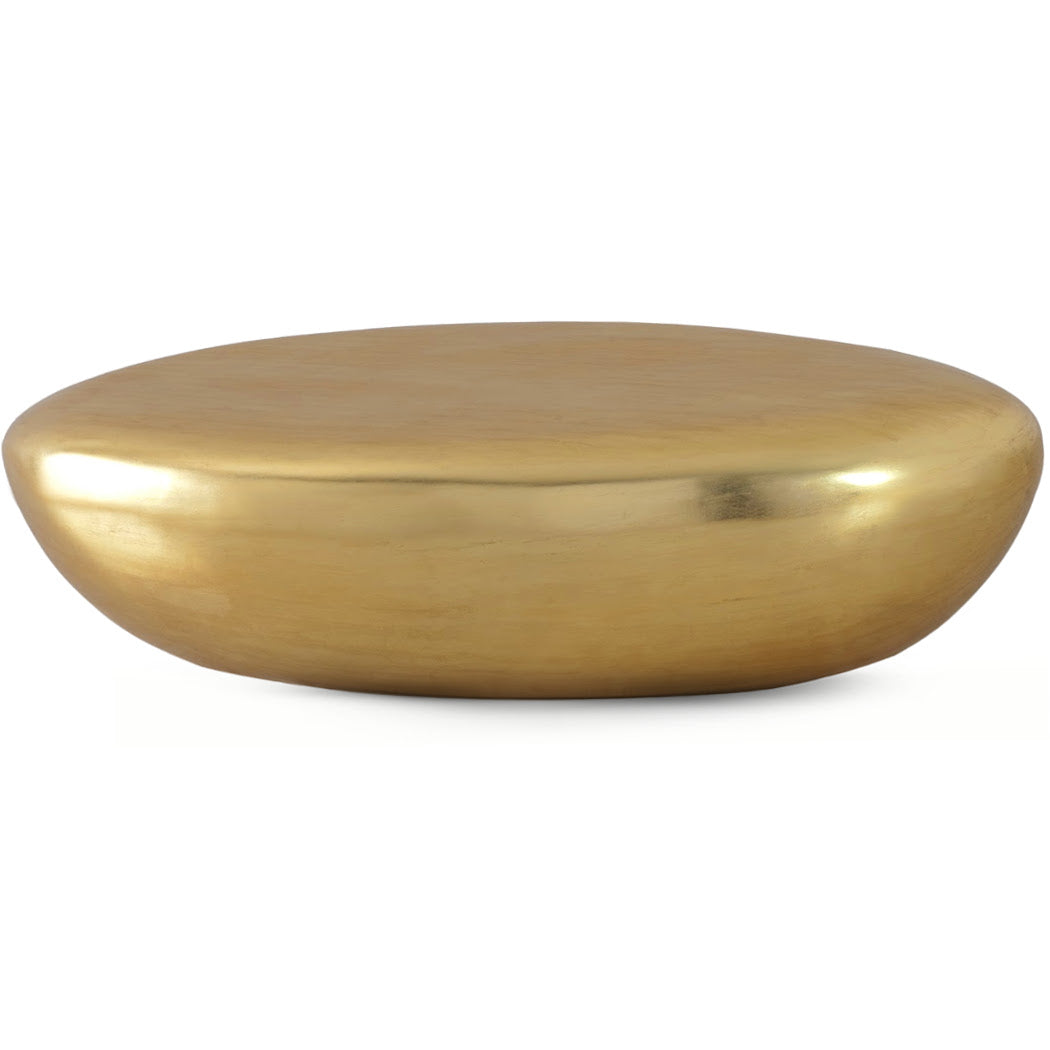 RIVER STONE COFFEE TABLE: GOLD LEAF