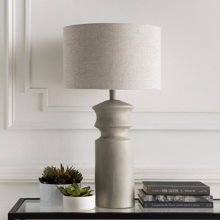 RIVERS GREY PAINTED TABLE LAMP