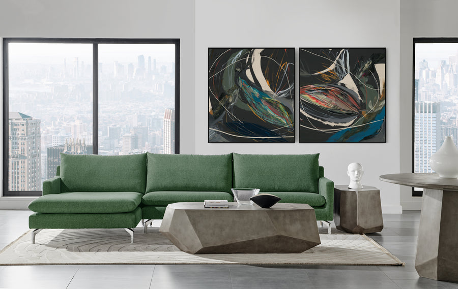 RUSSO LAF/RAF SECTIONAL: ICON DARK GREEN